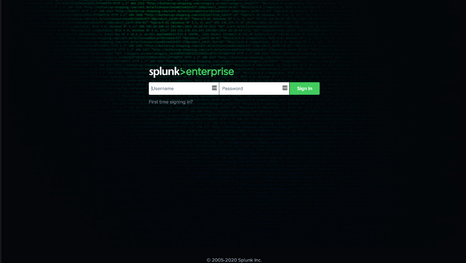 splunk login page not available