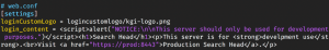 Figure 8 – Example web.conf to add script