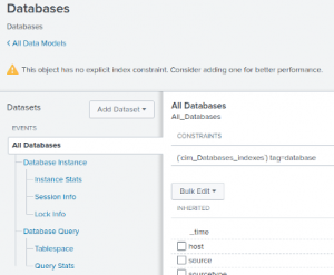 Figure 1 - Data Models using Splunk queries as tags