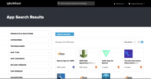 Figure 1: Search results in Splunkbase