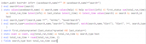 Figure 2 - Splunk with ALL search formatting settings