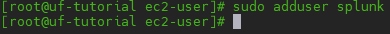 How to Download and Install the Universal Forwarder: Step 3 - copy and paste the wget command use the sudo adduser splunk command