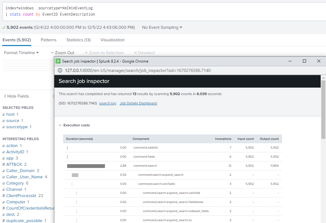 Splunk Search Mode Use Cases in verbose mode 2