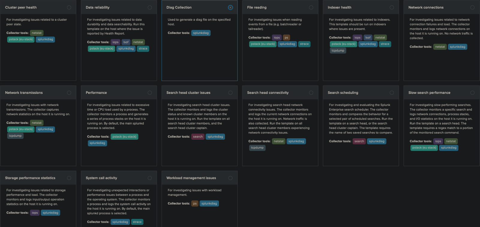 How to Generate a Splunk Diag: step 1: diag collector